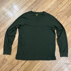 Polo by Ralph Lauren Men's Olive Long Sleeve Tee